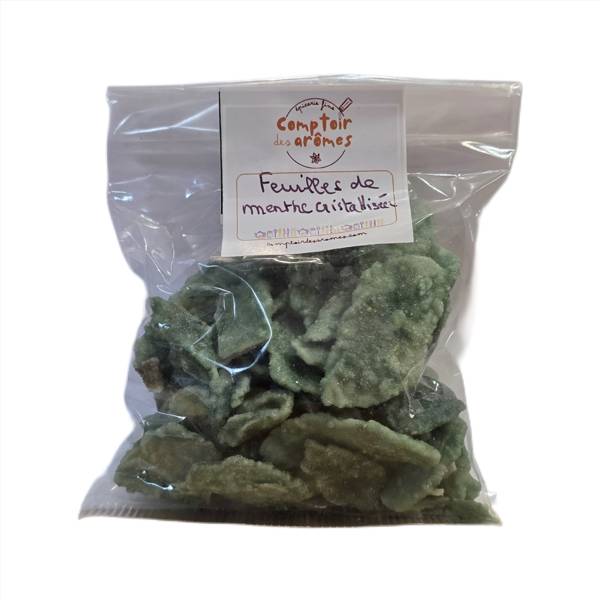 Feuilles de menthe cristallisée en vrac Comptoir Arômes