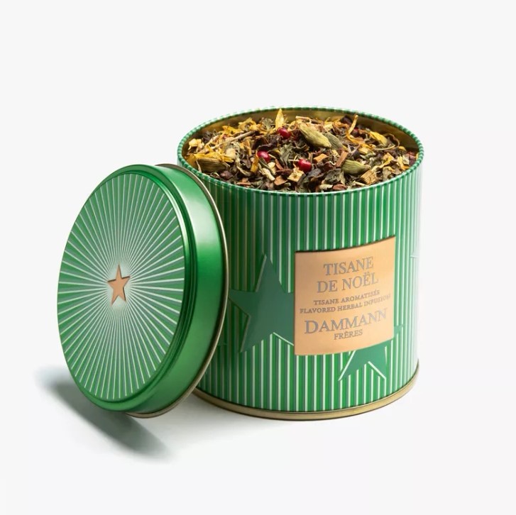 Une tisane de Noël aussi gourmande que belle. Boite réutilisable signée dammann frères