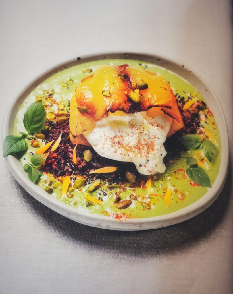 recette de poivrons végétarien à la burrata