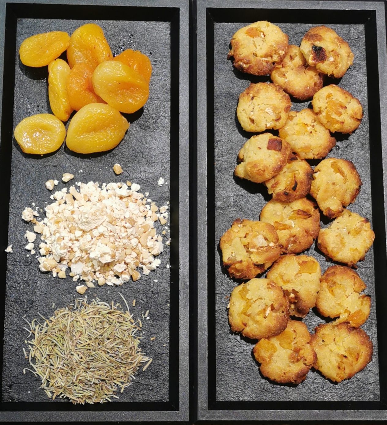 Une recette simple et originale de cookies. Craquez pour nos cookies au Nougat, abricot, romarin